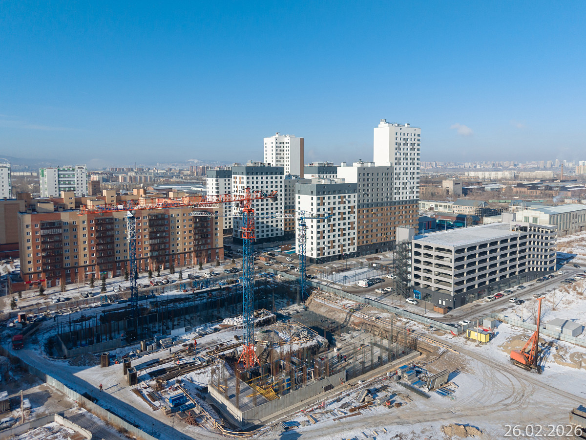 Ход строительства прогресс-кварталов «Перемены» — февраль 2026