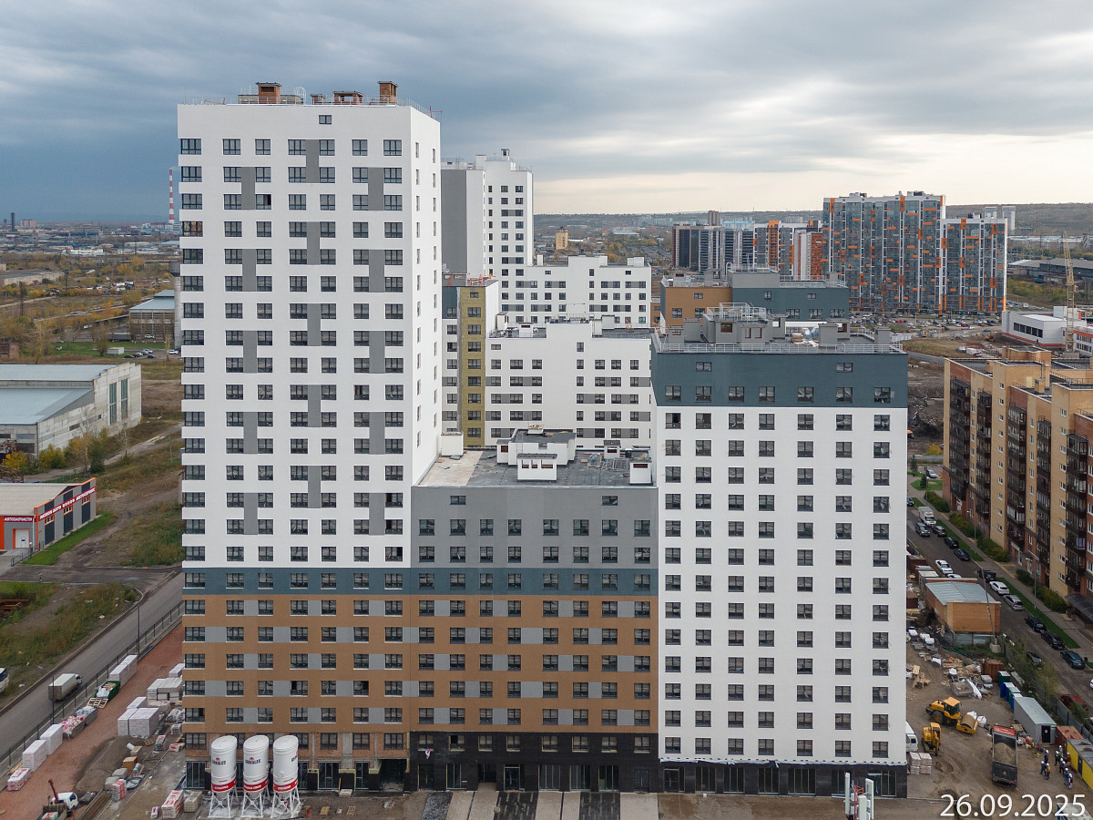 Ход строительства прогресс-кварталов «Перемены» — сентябрь 2025