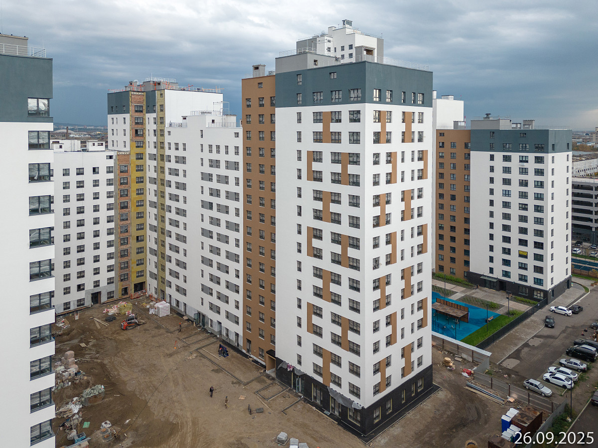 Ход строительства прогресс-кварталов «Перемены» — сентябрь 2025
