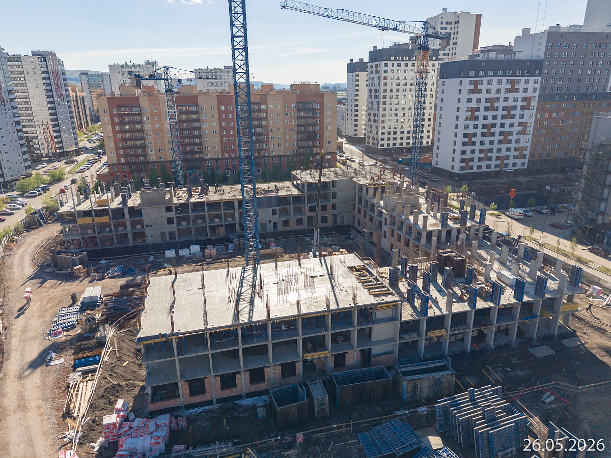 Ход строительства прогресс-кварталов «Перемены» — май 2026